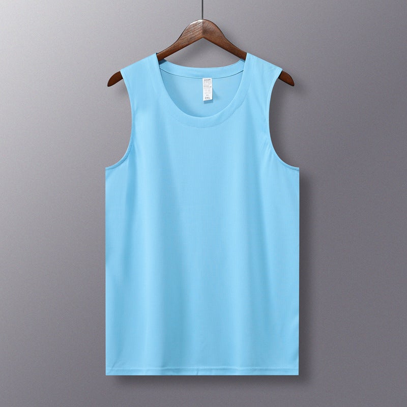 Activity Competition Loose Sports Quick-Drying Sleeveless T-Shirt Vest For Adults And Kidsren Family Tops With Logo Printed On Casual - Image 1